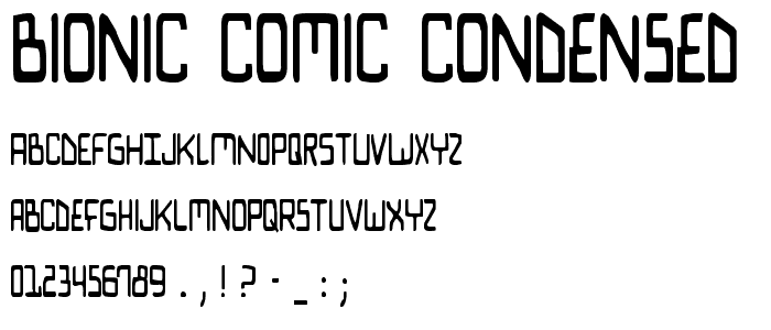 Bionic Comic Condensed font